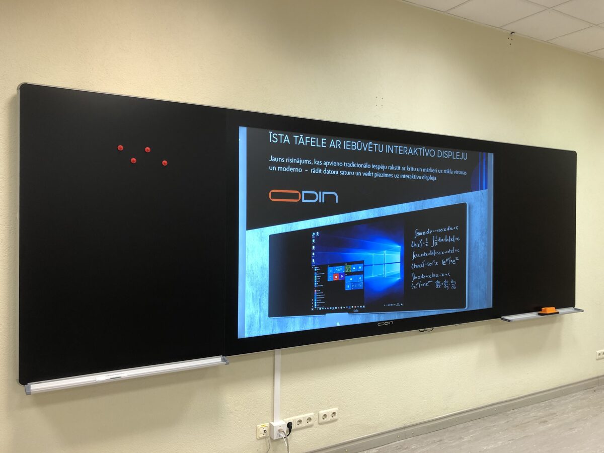 Stikla tāfele Odin Smart E-Blackboard ar iebūvētu 98" interaktīvo displeju