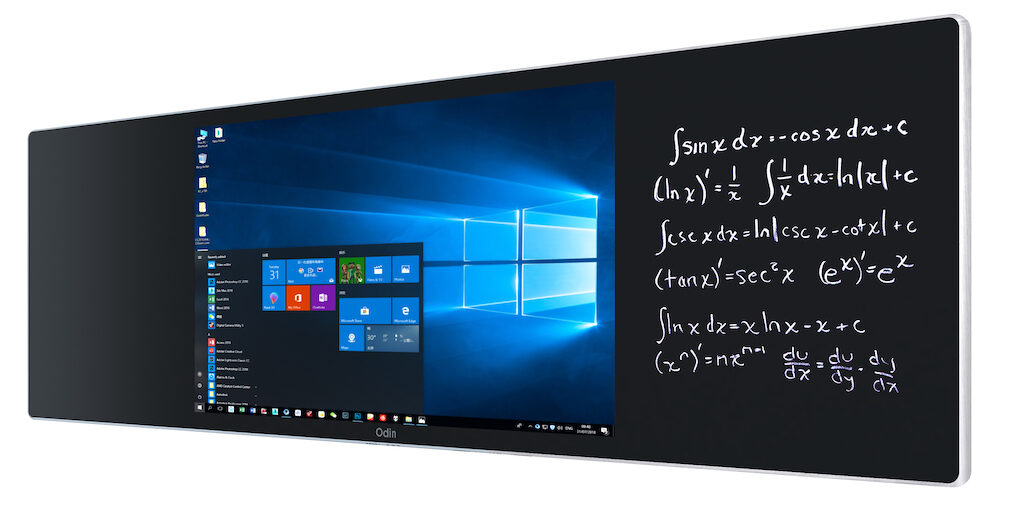 Stikla tāfele Odin Smart E-Blackboard ar iebūvētu 75" interaktīvo displeju