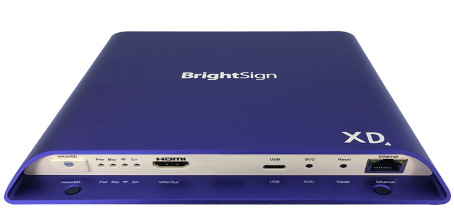 Multi-Zones 4K Player, Ethernet, GPIO Interactive, BrightSign XD1034