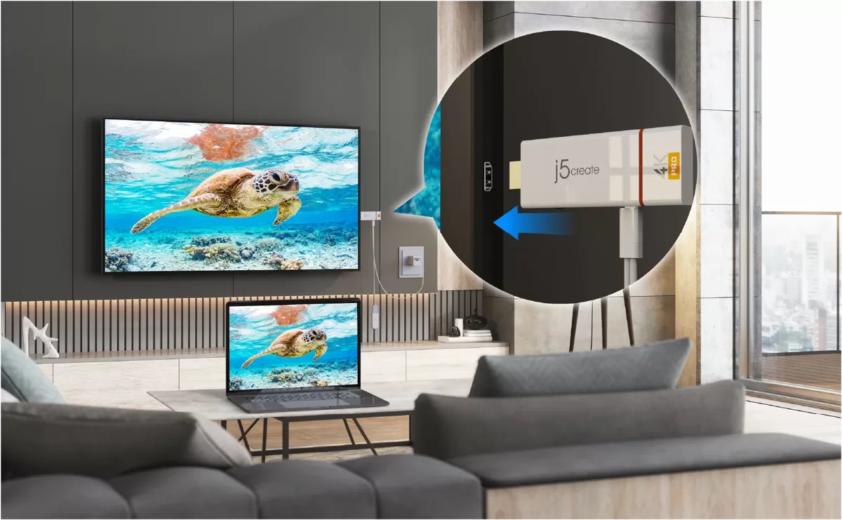 ScreenCast 4K Max bezvadu displeja adapteris 4K bezvadu displeja adapteris ScreenCast JVAW76MAX-N ScreenCast 4K Max adapteris TV, projektoriem un monitoriem Bezvadu 4K displeja adapteris ar AirPlay, Miracast un Chromecast